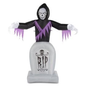 Grim Reaper And Grave, Halloween Inflatable Decoration 12V (Option: Grim Reaper and Grave)
